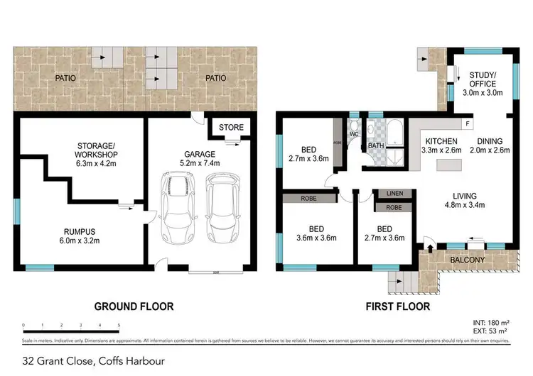 Floorplan of Homely house listing, 32 Grant Close, Coffs Harbour NSW 2450