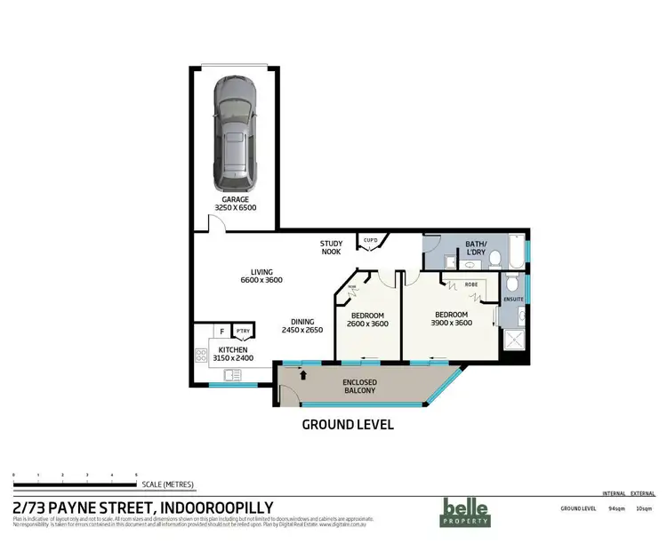 Floorplan of Homely unit listing, 2/73 Payne Street, Indooroopilly QLD 4068
