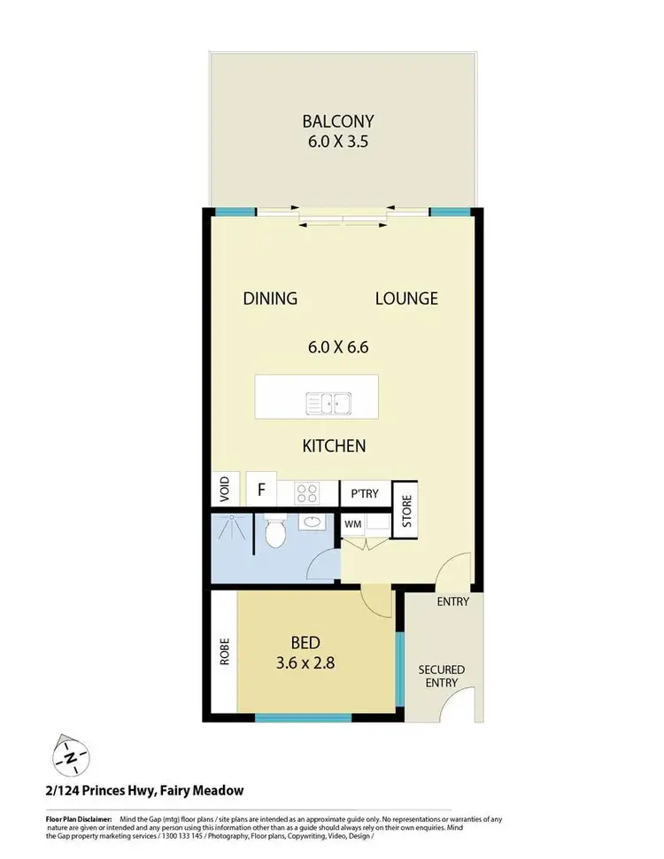 Floorplan of Homely apartment listing, 2/124 Princes Highway, Fairy Meadow NSW 2519