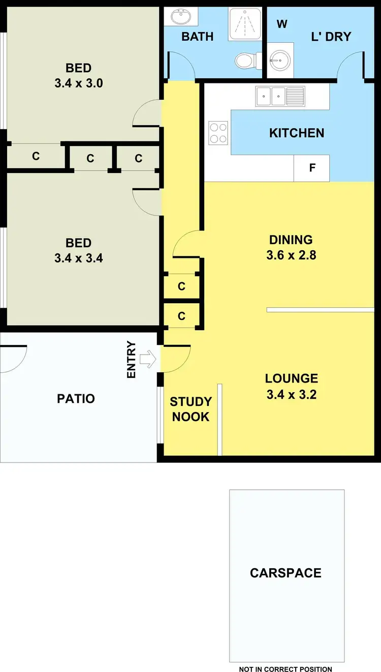 Floorplan of Homely unit listing, 6/62 Snell Grove, Oak Park VIC 3046