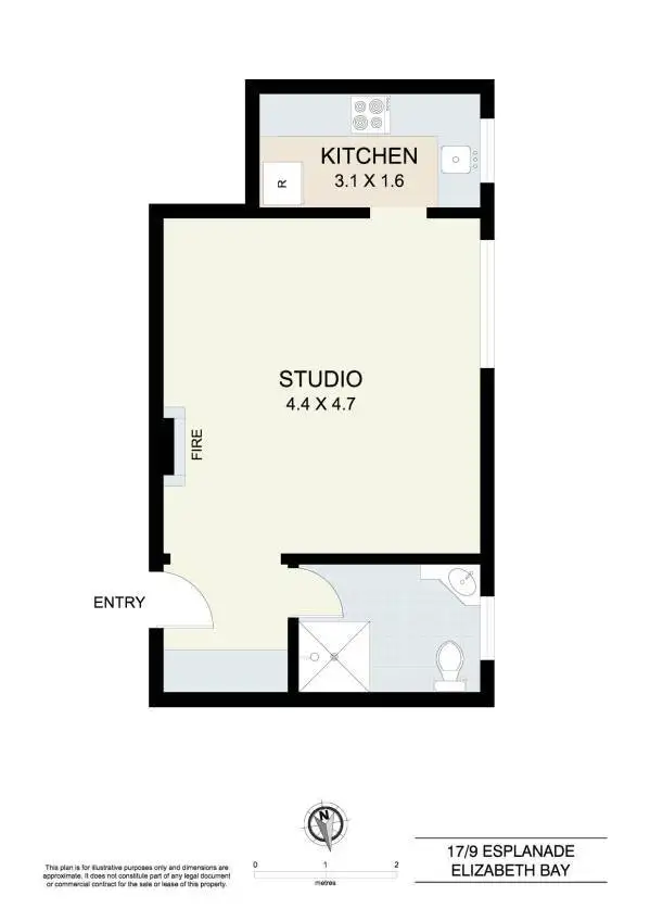 Floorplan of Homely unit listing, 17/9 The Esplanade, Elizabeth Bay NSW 2011