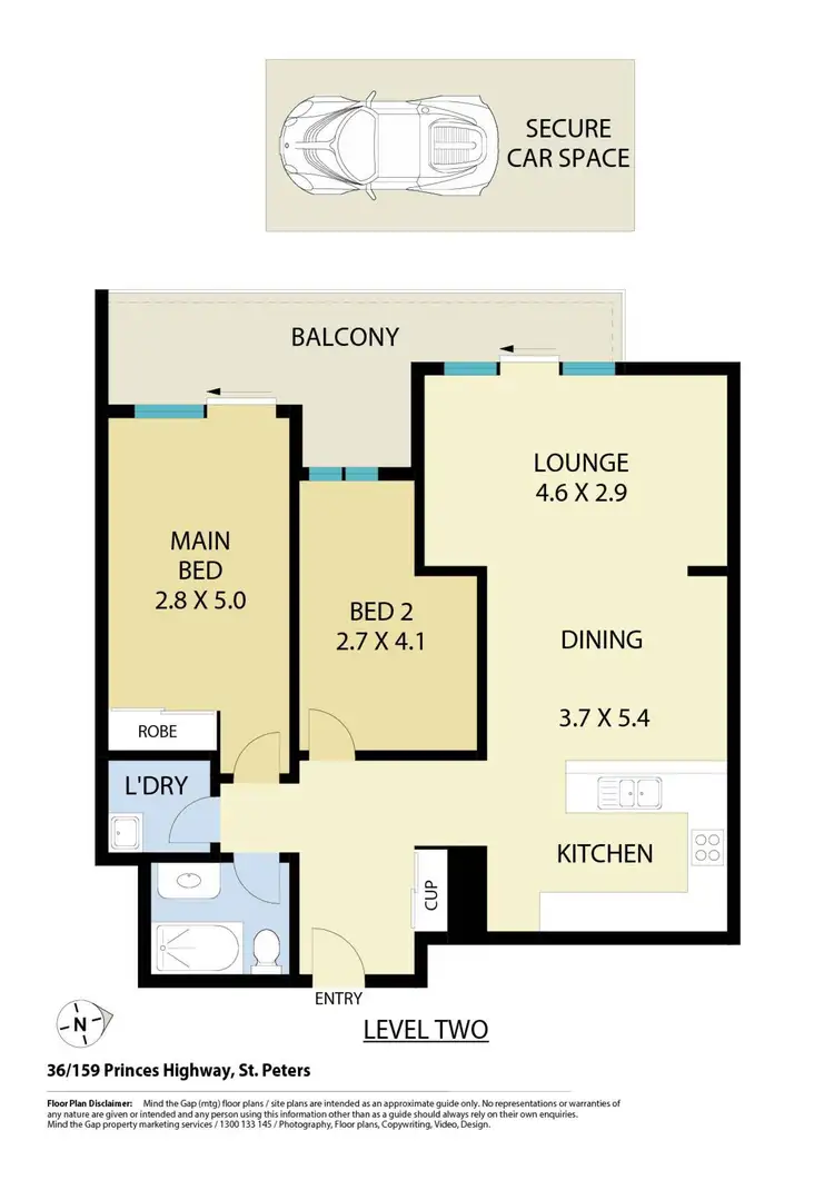 Floorplan of Homely apartment listing, 36/159 Princes Highway, St Peters NSW 2044