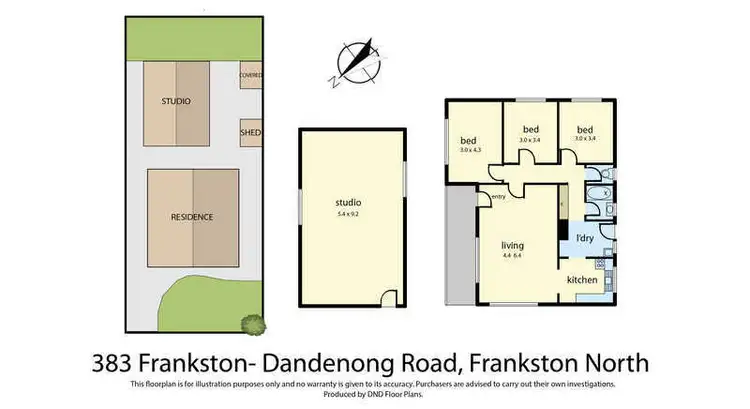 Floorplan of Homely house listing, 383 Frankston Dandenong Road, Frankston North VIC 3200