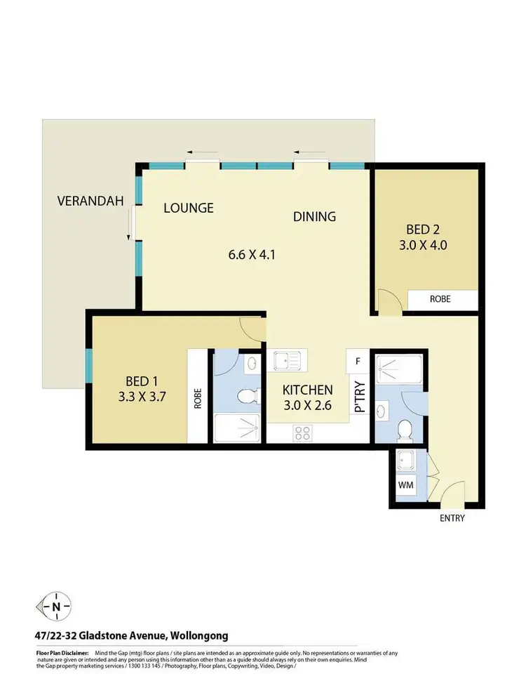 Floorplan of Homely apartment listing, 47/22-32 Gladstone Avenue, Wollongong NSW 2500