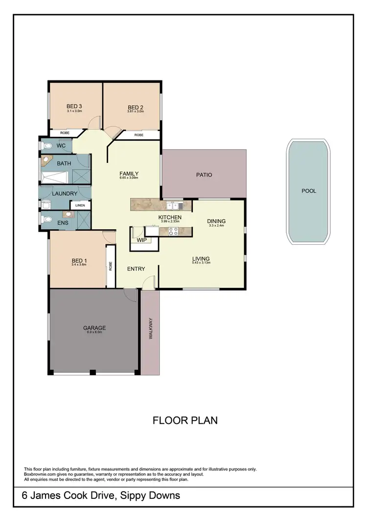 Floorplan of Homely house listing, 6 James Cook Drive, Sippy Downs QLD 4556