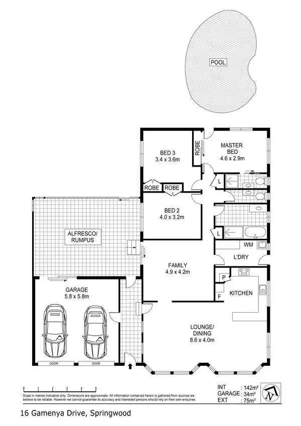 Floorplan of Homely house listing, 16 Gamenya Drive, Springwood QLD 4127