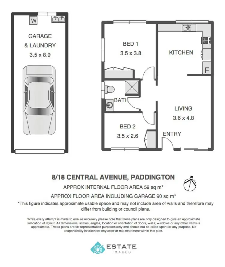 Floorplan of Homely apartment listing, 8/18 Central Avenue, Paddington QLD 4064