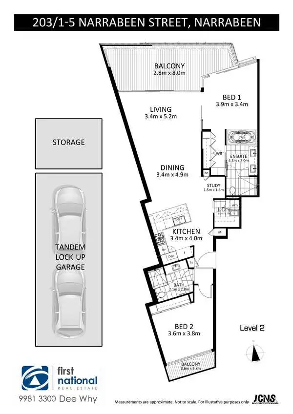 Floorplan of Homely apartment listing, 203/1-5 Narrabeen Street, Narrabeen NSW 2101