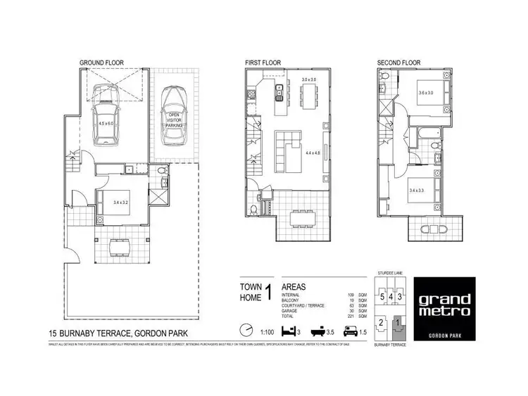Floorplan of Homely townhouse listing, 1/15 Burnaby Terrace, Gordon Park QLD 4031