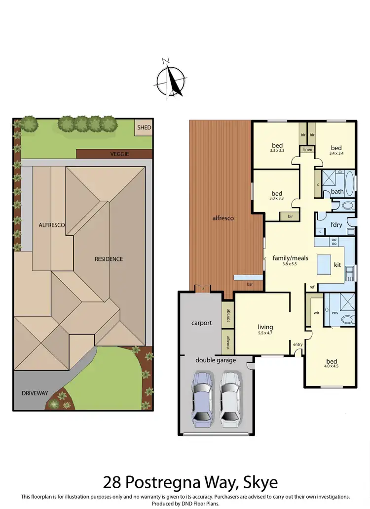 Floorplan of Homely house listing, 28 Postregna Way, Skye VIC 3977