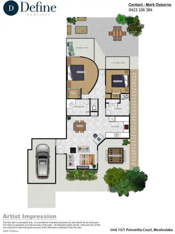 Floorplan of Homely unit listing, 13/1 Poinsettia Court, Mooloolaba QLD 4557