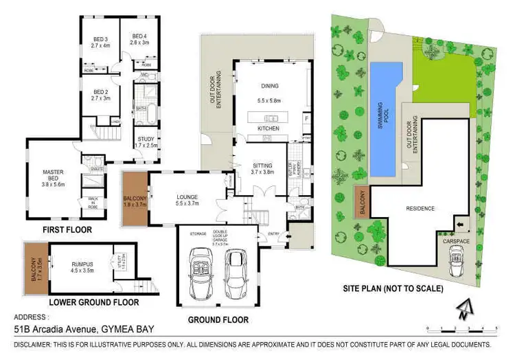 Floorplan of Homely house listing, 51B Arcadia Ave, Gymea Bay NSW 2227