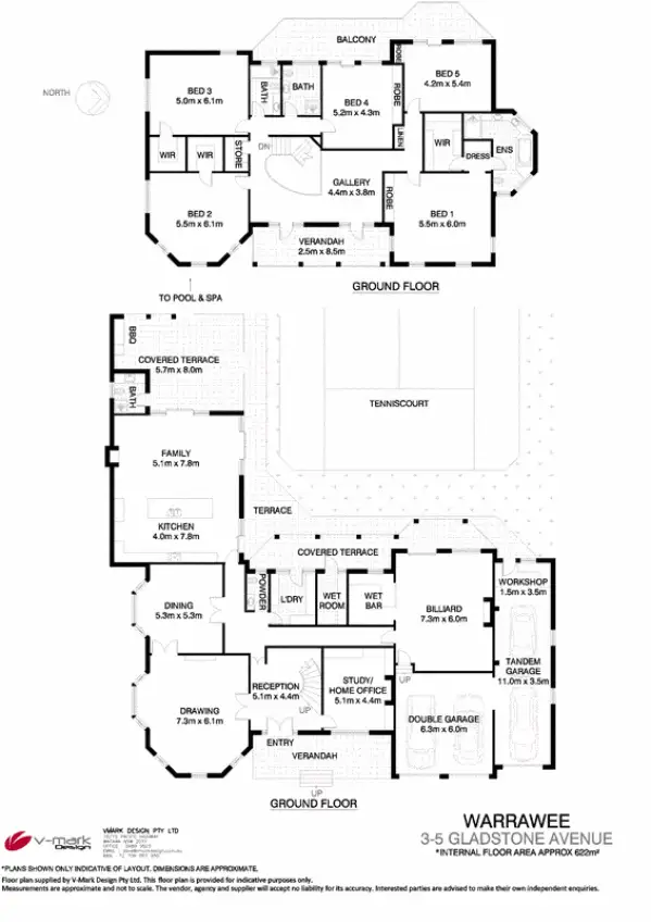 Floorplan of Homely house listing, 3-5 Gladstone Avenue, Warrawee NSW 2074
