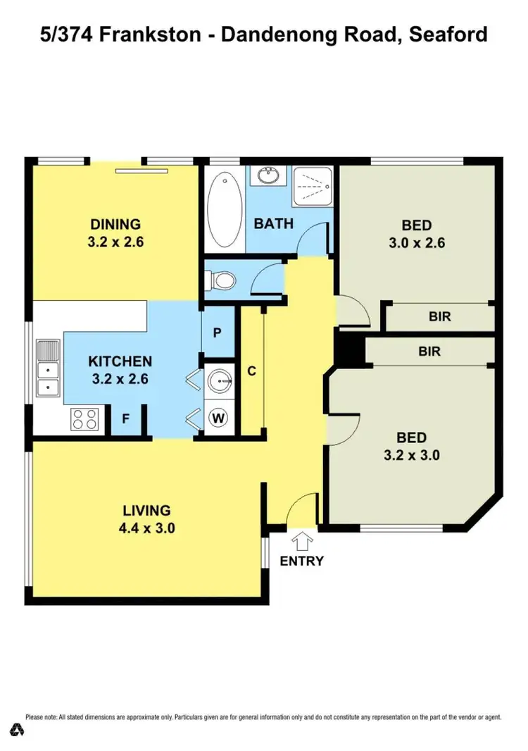 Floorplan of Homely unit listing, 5/374 Frankston- Dandenong Road, Seaford VIC 3198