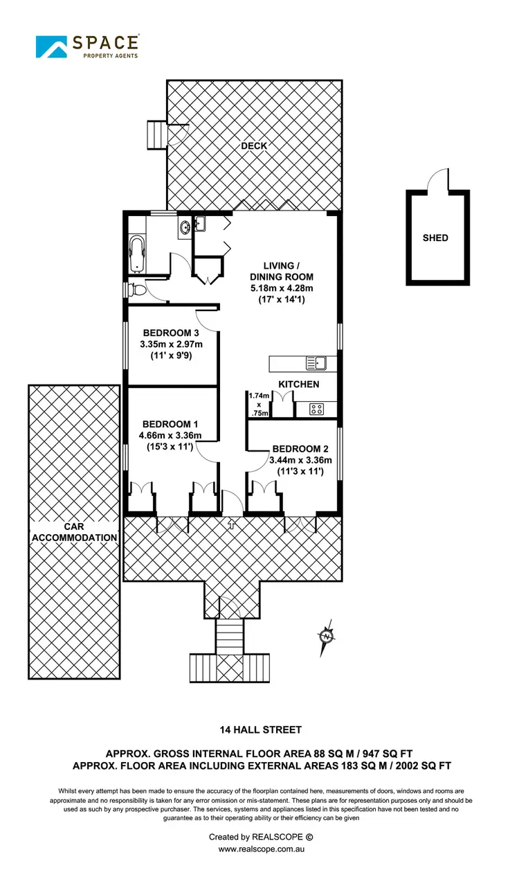 Floorplan of Homely house listing, 14 Hall Street, Paddington QLD 4064