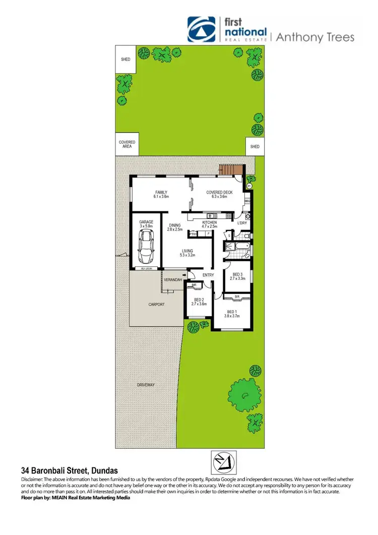 Floorplan of Homely house listing, 34 Baronbali Street, Dundas NSW 2117