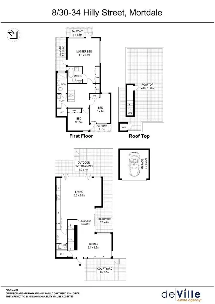 Floorplan of Homely townhouse listing, 8/30-34 Hilly Street, Mortlake NSW 2137