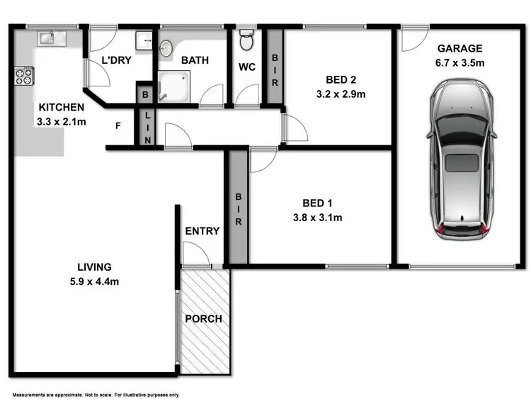 Floorplan of Homely unit listing, 2/254 Beechworth Road, Wodonga VIC 3690
