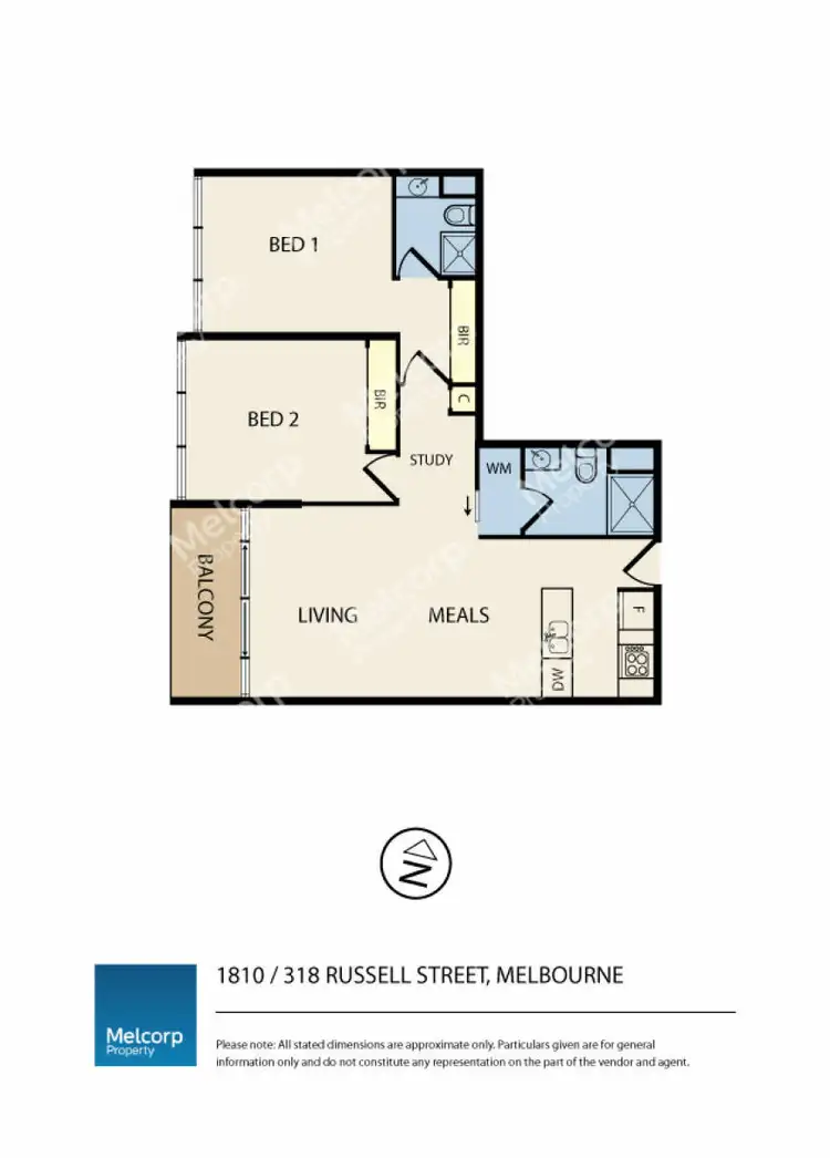 Floorplan of Homely apartment listing, 1810/318 Russell Street, Melbourne VIC 3000