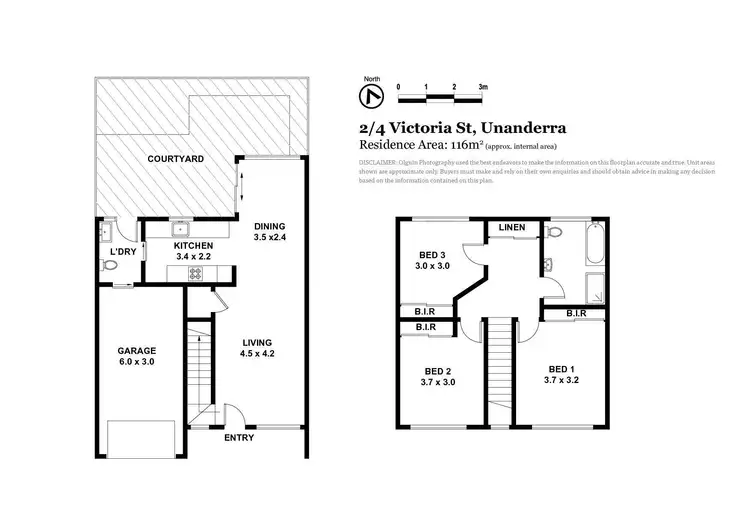 Floorplan of Homely unit listing, 2/4 Victoria Street, Unanderra NSW 2526