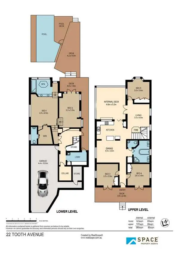Floorplan of Homely house listing, 22 Tooth Avenue, Paddington QLD 4064