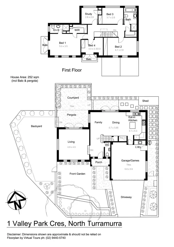 Floorplan of Homely house listing, 1 Valley Park Crescent, North Turramurra NSW 2074