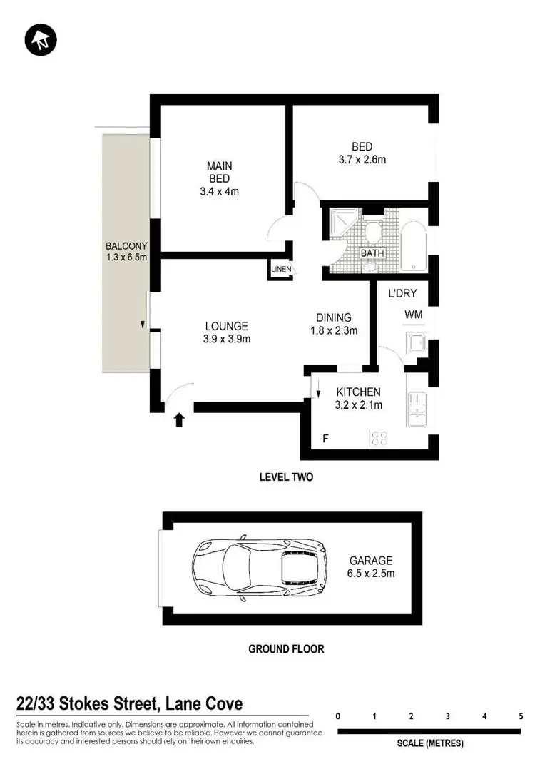 Floorplan of Homely apartment listing, 22/33 Stokes Street, Lane Cove NSW 2066