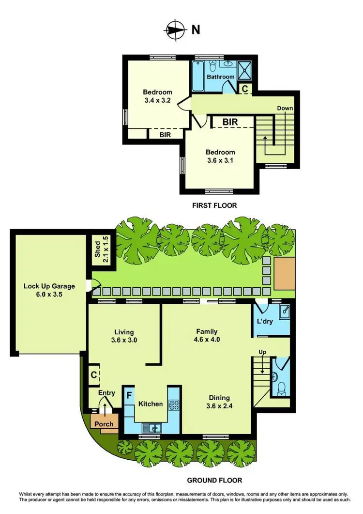 Floorplan of Homely townhouse listing, 3/14 Bloomfield Avenue, Maribyrnong VIC 3032