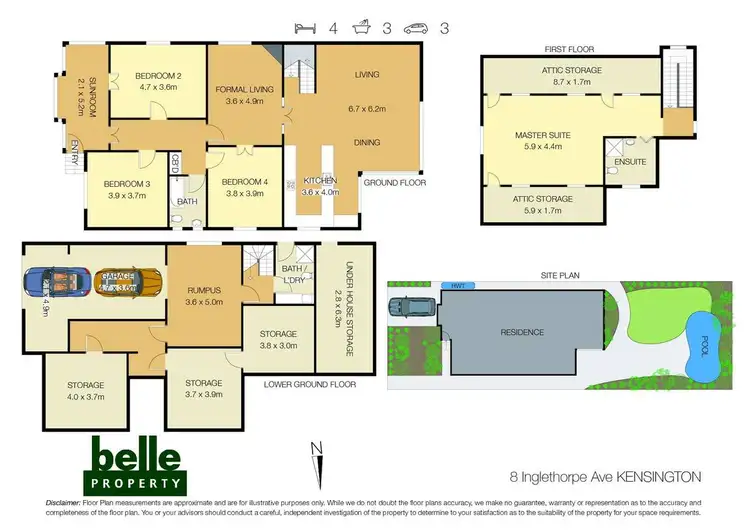 Floorplan of Homely house listing, 8 Inglethorpe Avenue, Kensington NSW 2033