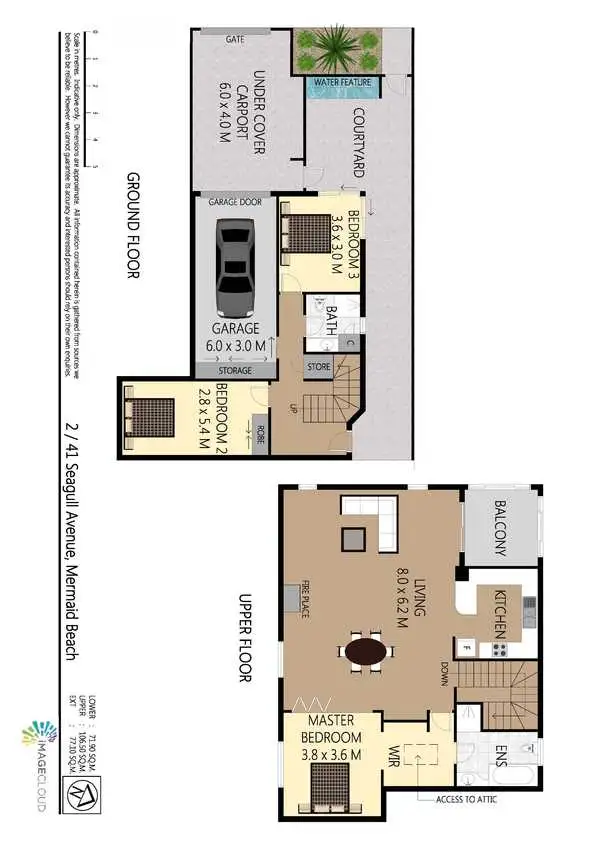 Floorplan of Homely villa listing, 2/41 Seagull Avenue, Mermaid Beach QLD 4218