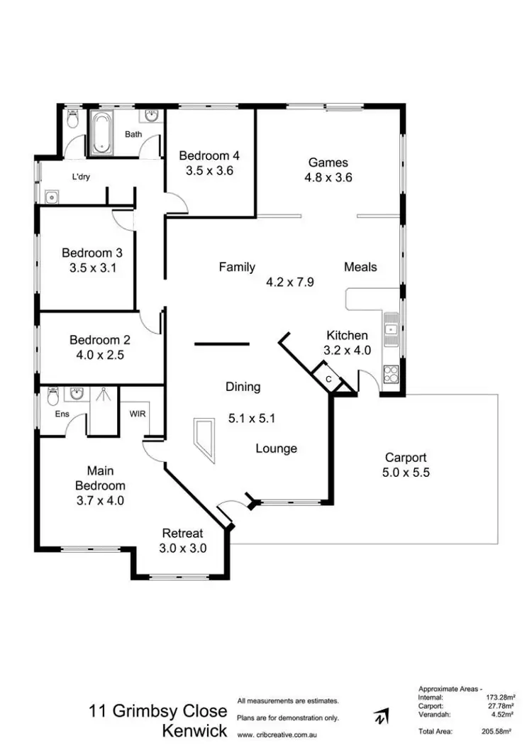 Floorplan of Homely house listing, 11 Grimbsy Close, Kenwick WA 6107