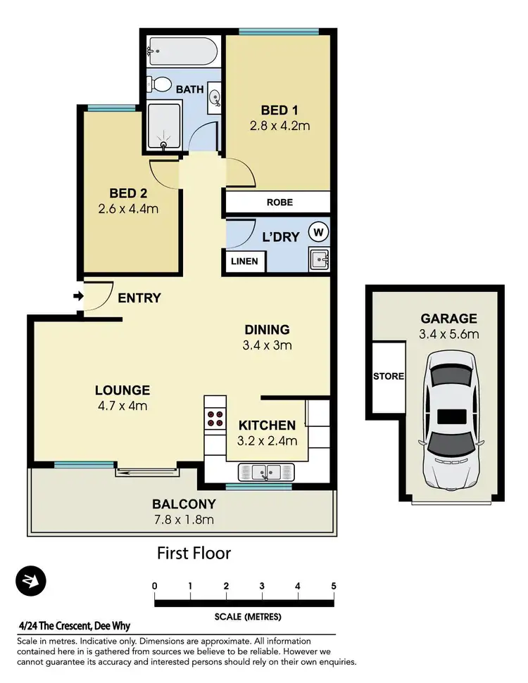 Floorplan of Homely apartment listing, 4/24 The Crescent, Dee Why NSW 2099