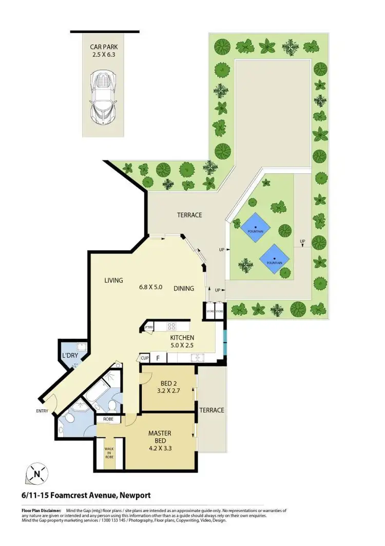 Floorplan of Homely unit listing, 6/11-15 Foamcrest Avenue, Newport NSW 2106