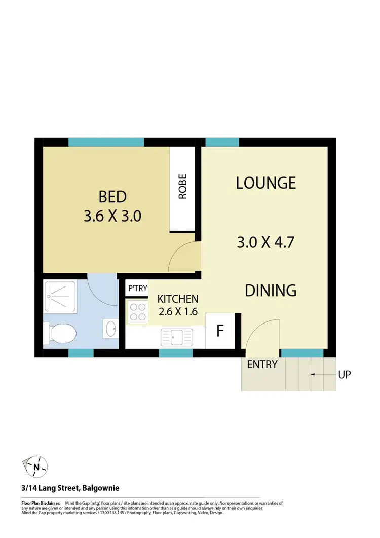 Floorplan of Homely unit listing, 3/14 Lang Street, Balgownie NSW 2519