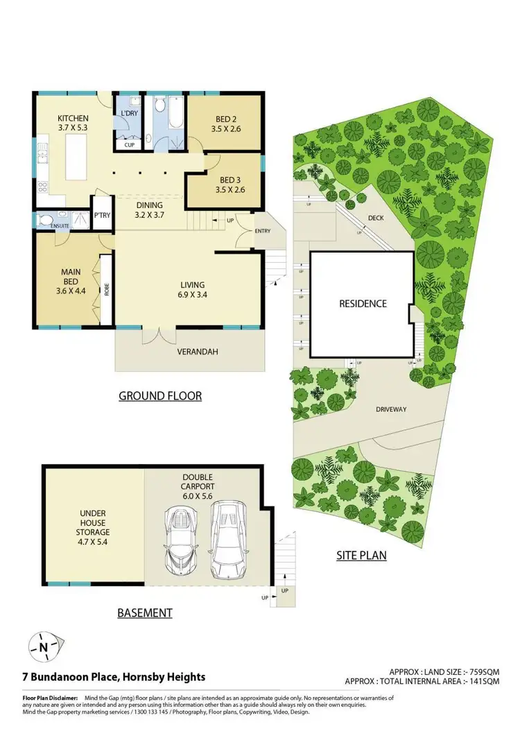 Floorplan of Homely house listing, 7 Bundanoon Place, Hornsby Heights NSW 2077