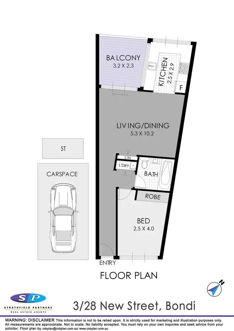 Floorplan of Homely apartment listing, 3/28 New Street, Bondi NSW 2026