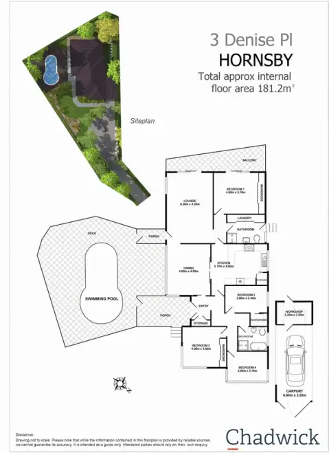 Floorplan of Homely house listing, 3 Denise Place, Hornsby NSW 2077