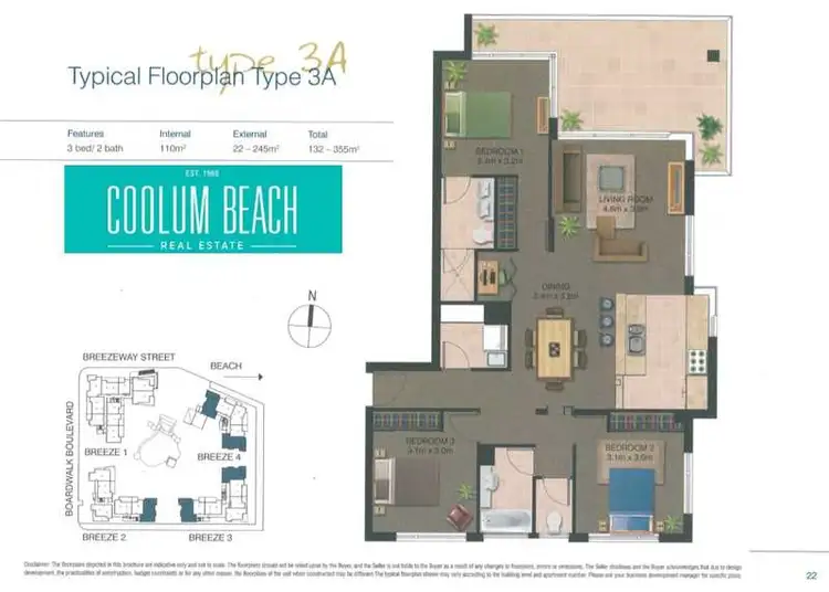 Floorplan of Homely unit listing, 4301/27 Boardwalk Boulevard, Mount Coolum QLD 4573