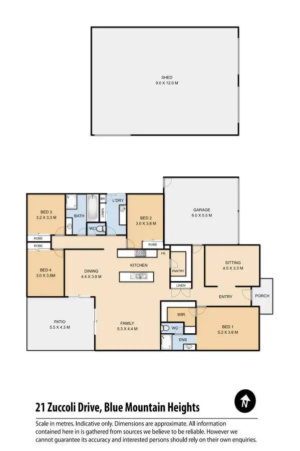 Floorplan of Homely house listing, 21 Zuccoli Drive, Blue Mountain Heights QLD 4350