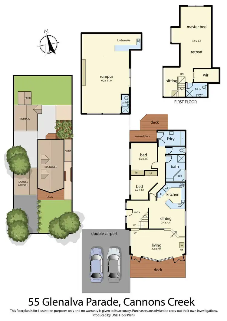 Floorplan of Homely house listing, 55 Glenalva Parade, Cannons Creek VIC 3977