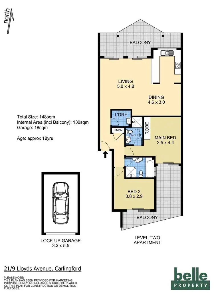 Floorplan of Homely apartment listing, 21/9-15 Lloyds Avenue, Carlingford NSW 2118