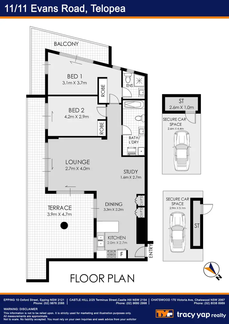 Floorplan of Homely apartment listing, 11/11-13 Evans Road, Telopea NSW 2117