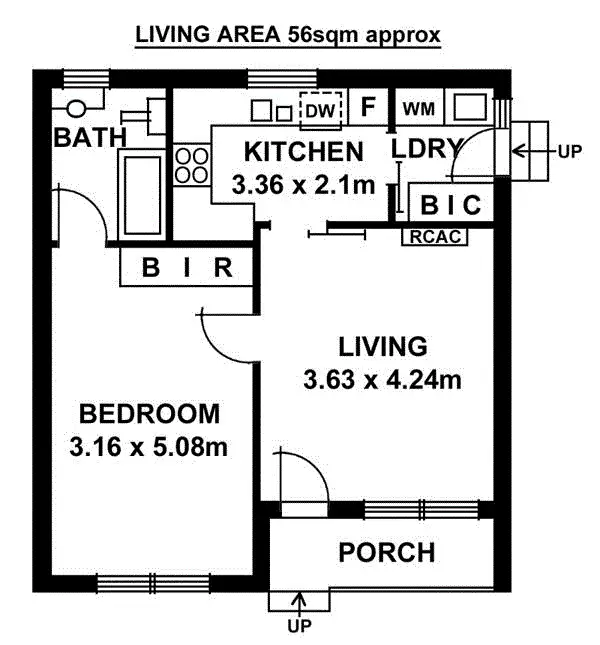 Floorplan of Homely unit listing, 3/88 Hewitt Avenue, Toorak Gardens SA 5065