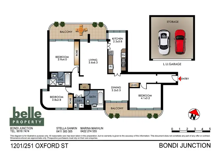 Floorplan of Homely apartment listing, 1201/251 Oxford Street, Bondi Junction NSW 2022