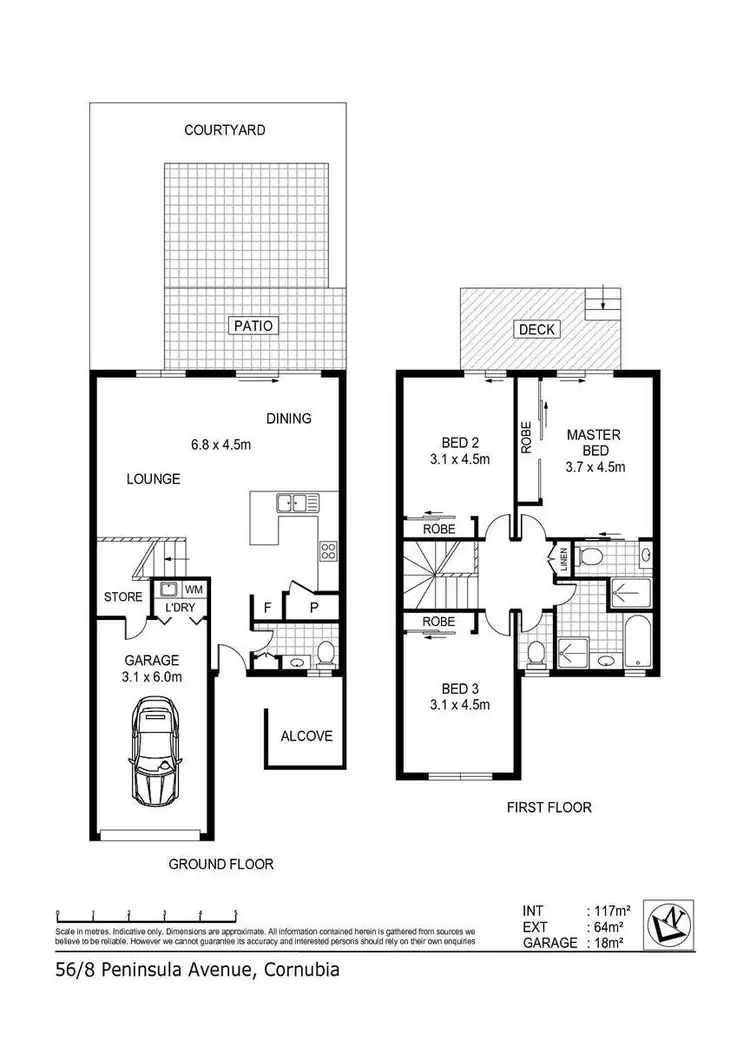 Floorplan of Homely townhouse listing, 56/8 Peninsula Avenue, Cornubia QLD 4130