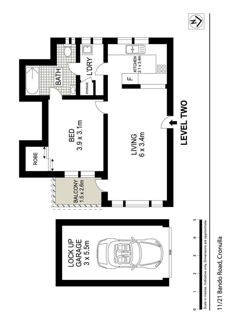 Floorplan of Homely apartment listing, 11/21 Bando Road, Cronulla NSW 2230