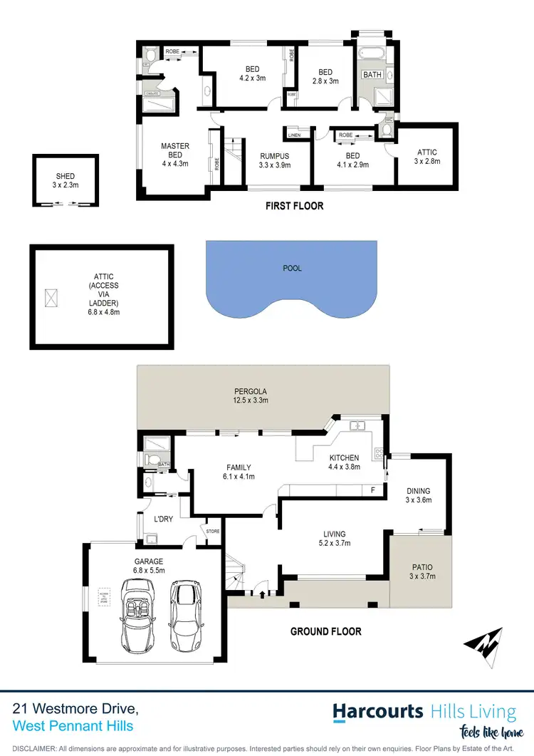 Floorplan of Homely house listing, 21 Westmore Drive, West Pennant Hills NSW 2125