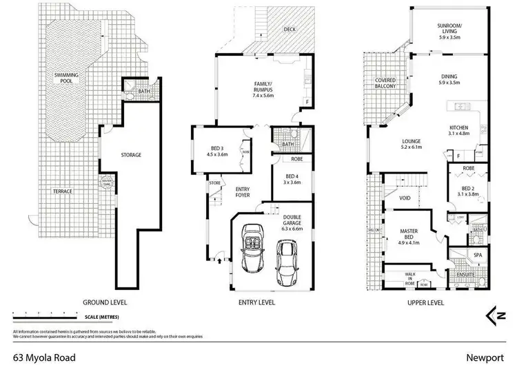 Floorplan of Homely house listing, 63 Myola Road, Newport NSW 2106