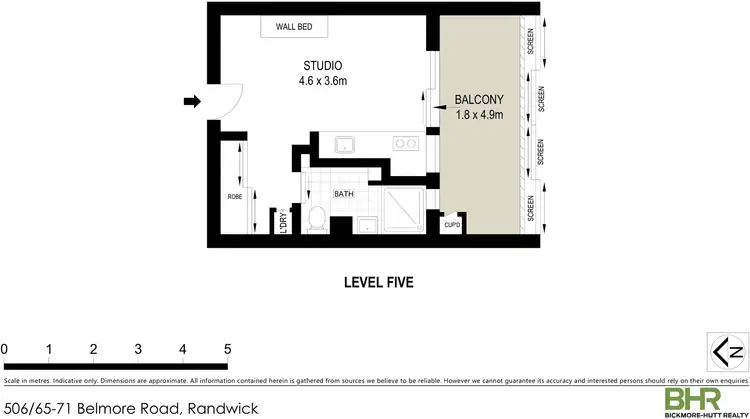 Floorplan of Homely unit listing, 506/65-71 Belmore Road, Randwick NSW 2031