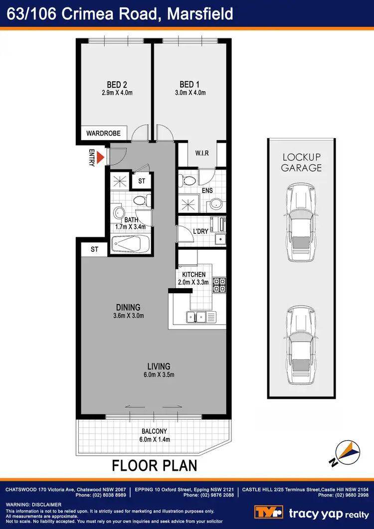 Floorplan of Homely unit listing, 63/106 Crimea Road, Marsfield NSW 2122